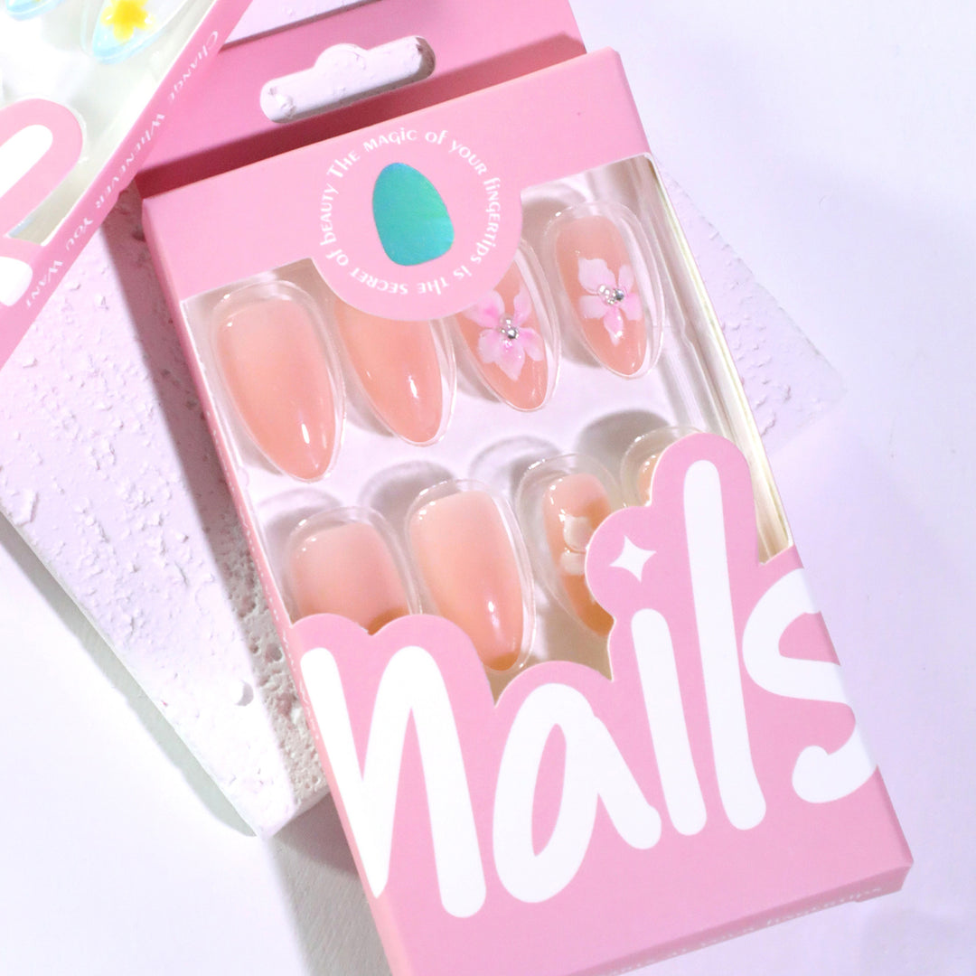 Artistic nail designs with delicate floral accents Kalsten