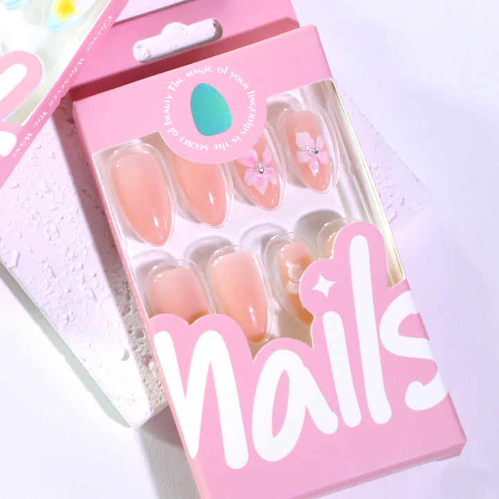 Artistic nail designs with delicate floral accents Kalsten