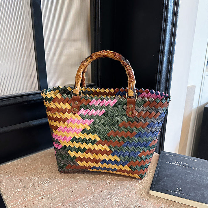 Woven Leather Tote Bag