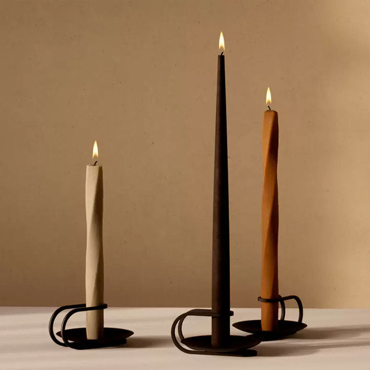 Sculptural Metal Candle Holder