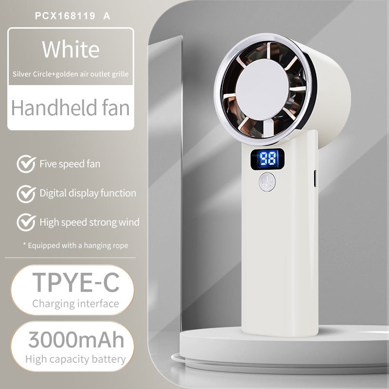 Women Portable Hand Fan with Digital Display Kalsten