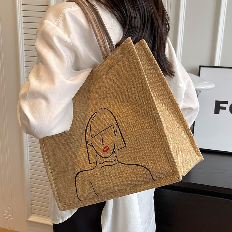 Eco-Friendly Jute Shopping Tote Bag