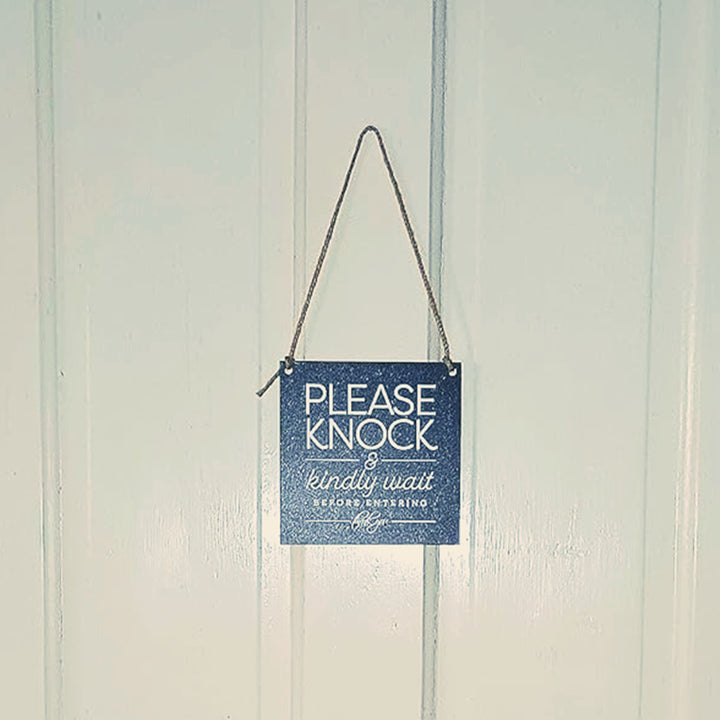 Double-Sided Hanging Door Sign