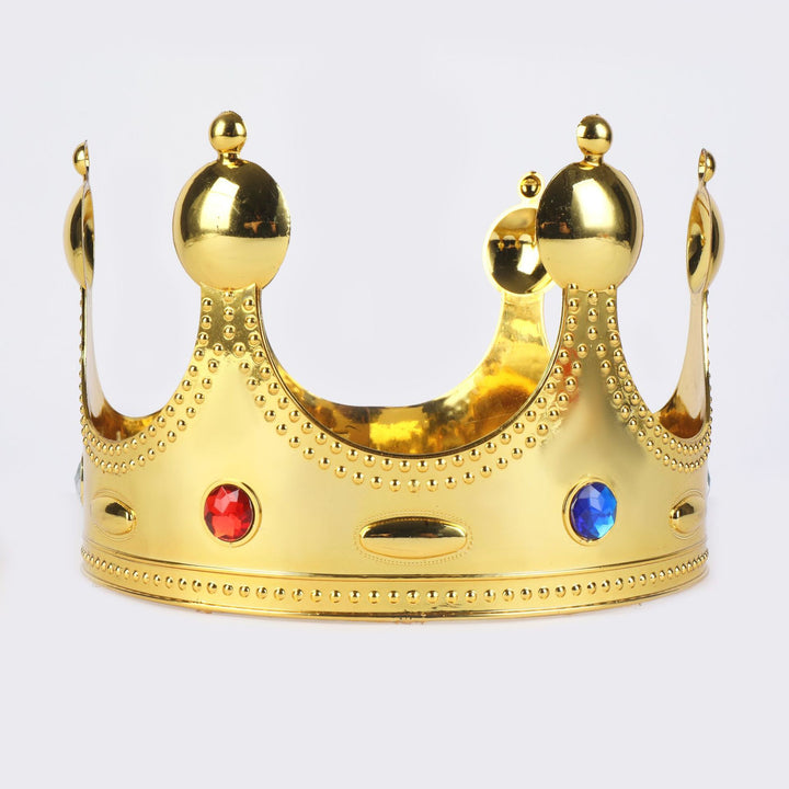 Decorative crown made of metal with gemstone adornment