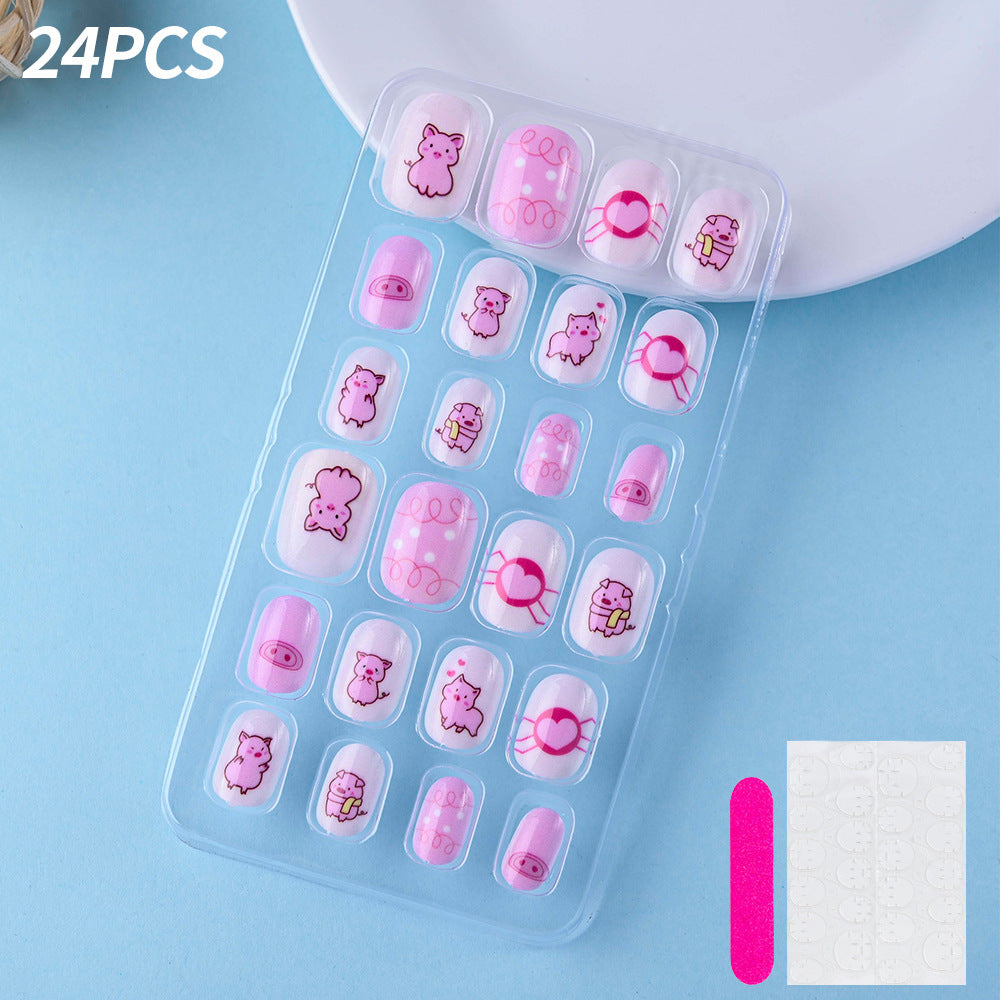Decorative Press-On Nail Art Tips Set