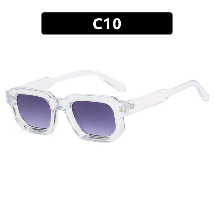 Women's geometric sunglasses with stylish transparent frame and polarized lenses Kalsten