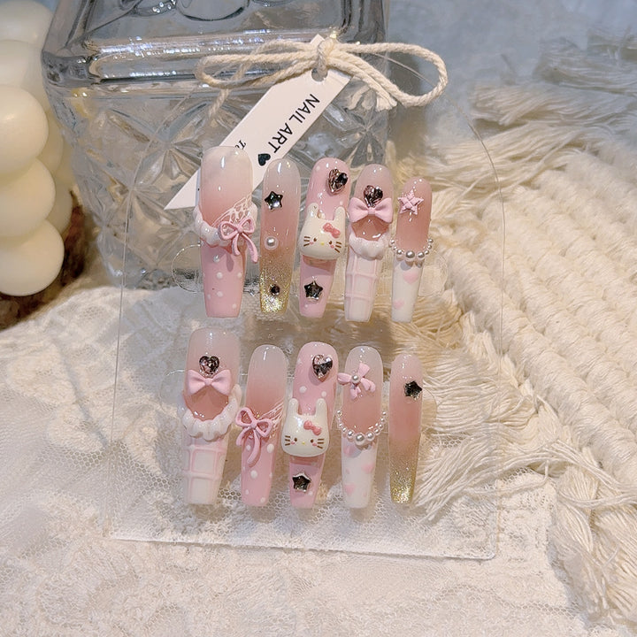 Playful Themed Press-On Nail Art Set