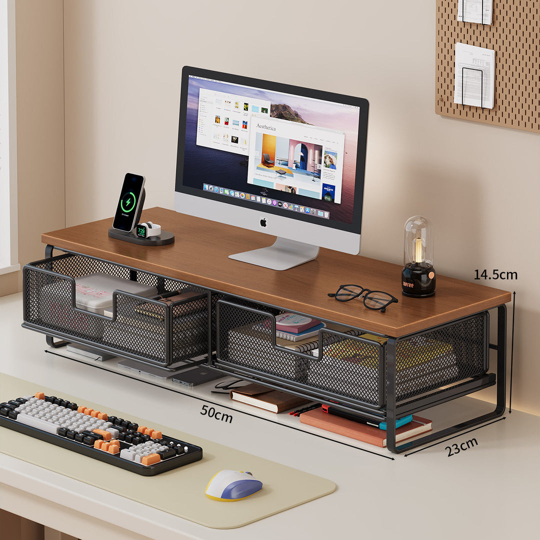 Multi-Functional Desk Organizer with Mesh Storage Bins Kalsten