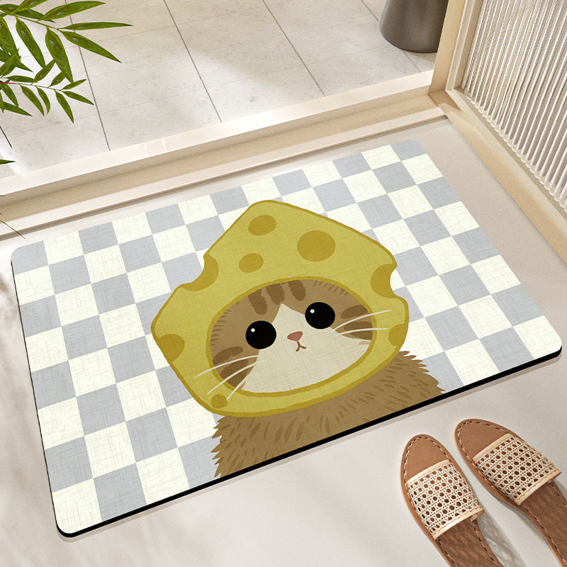 Cute Cat Print Bath Mat Kalsten