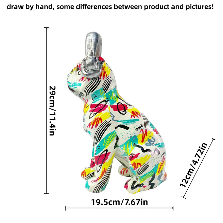 Colorful decorative figure of a dog in modern design Kalsten