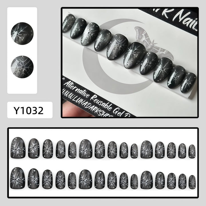Creative Gel Art Nails with Graphic Design Kalsten