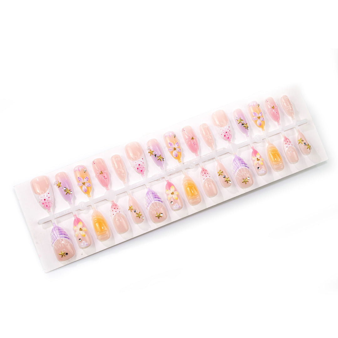 Floral-Themed Acrylic Press-On Nail Set Kalsten