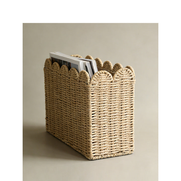Decorative storage basket with waved edge Kalsten