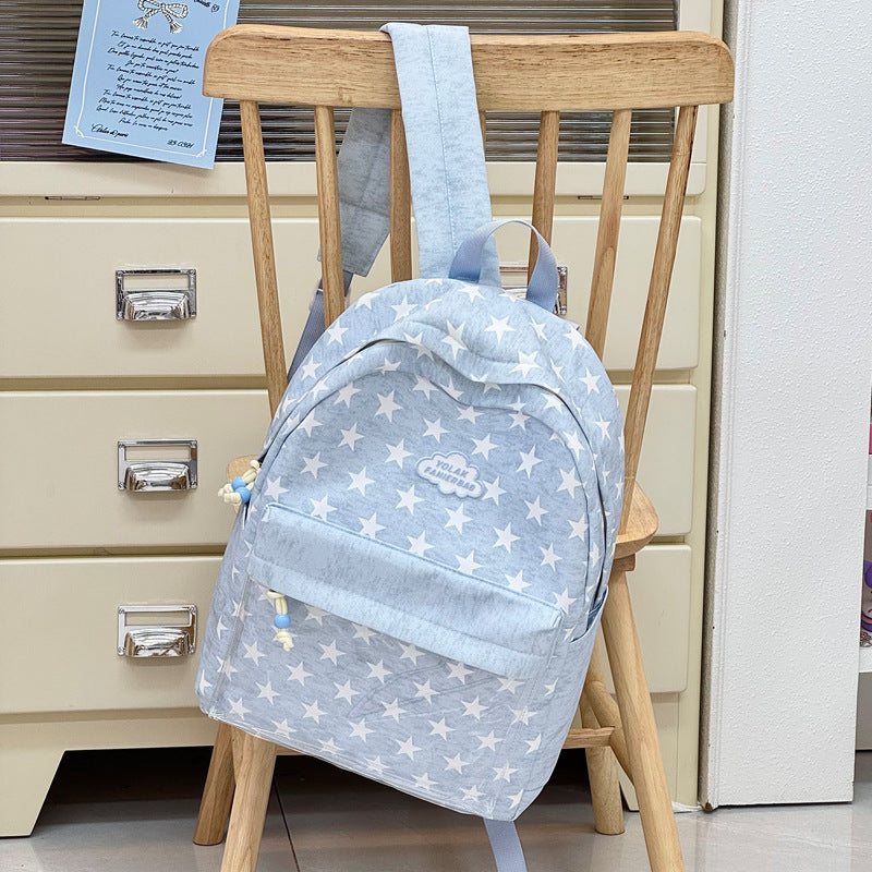 Transparent Window Star-Print Backpack Kalsten