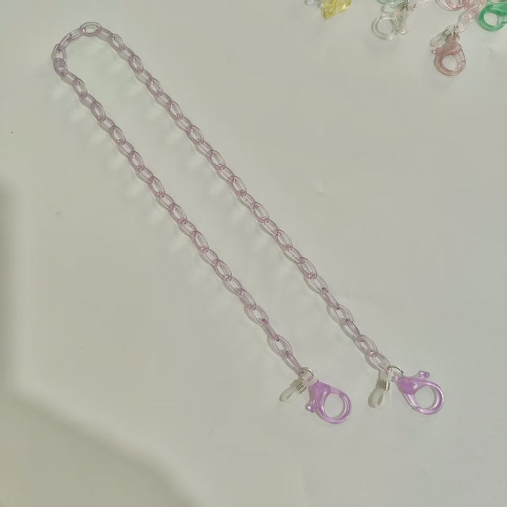 Handmade Glasses Holder Chain Made of Transparent Material Kalsten