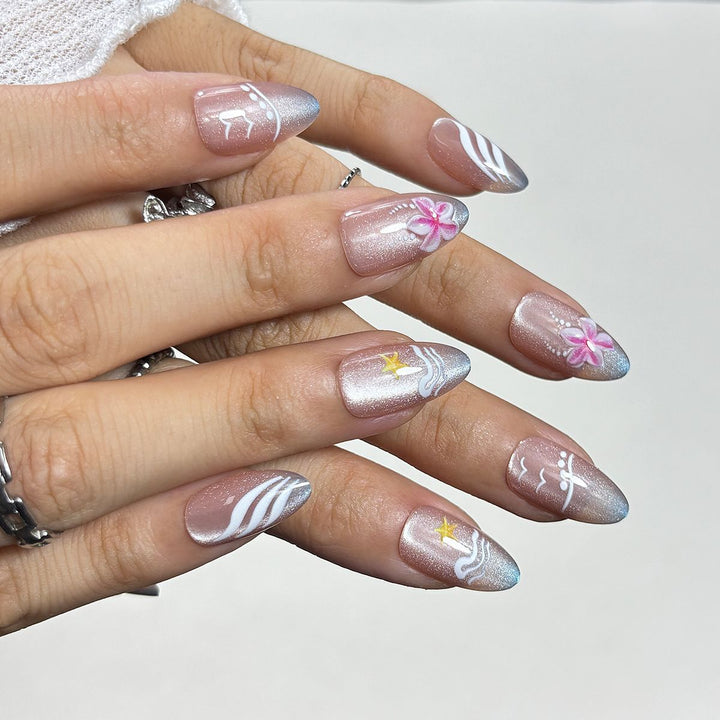 Decorative Press-On Nail Design Kalsten