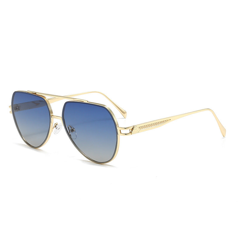 Women's designer sunglasses in a stylish, curved metal frame Kalsten
