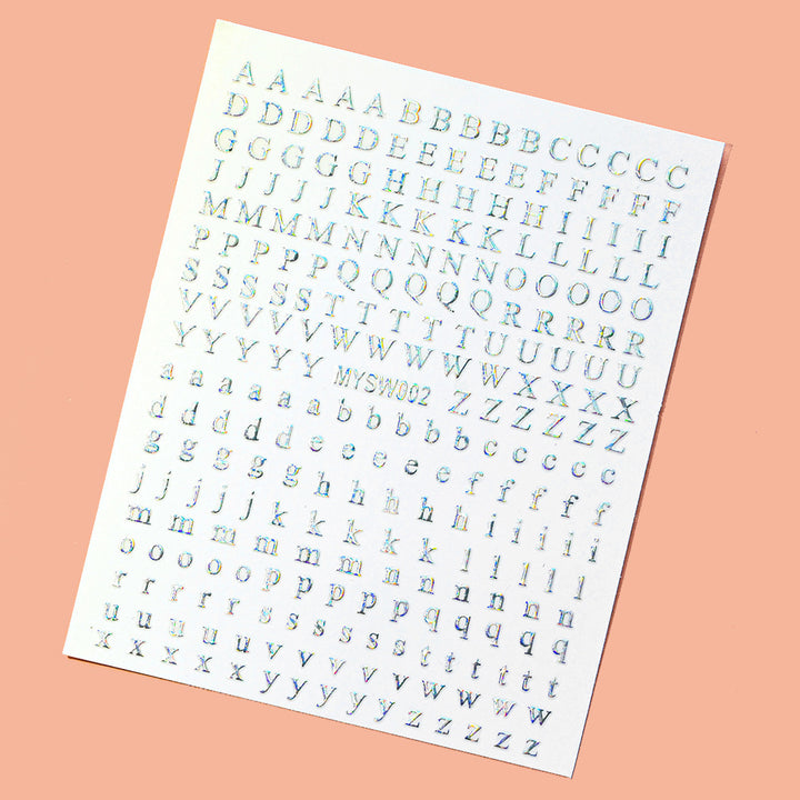 Decorative Alphabet Nail Art Stickers