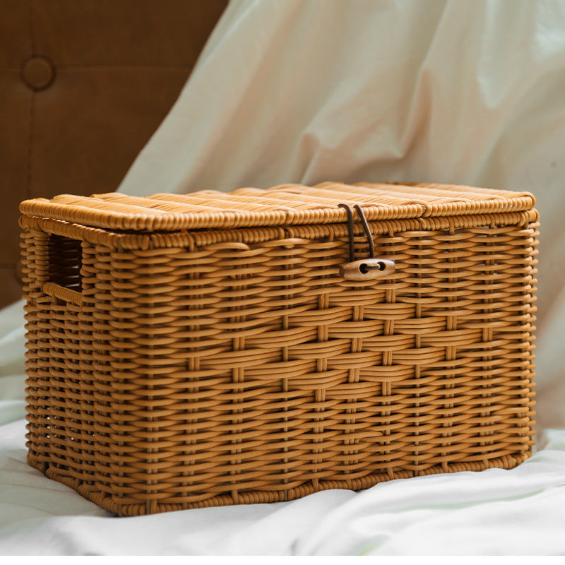 Rustic Woven Storage Chest Kalsten