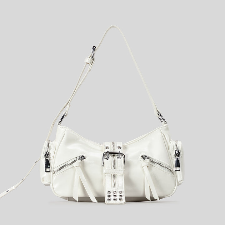 Multi-Pocket Shoulder Handbag