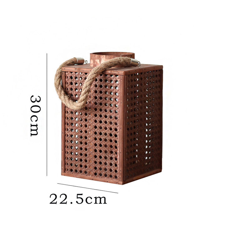 Decorative lantern holder made of natural material Kalsten