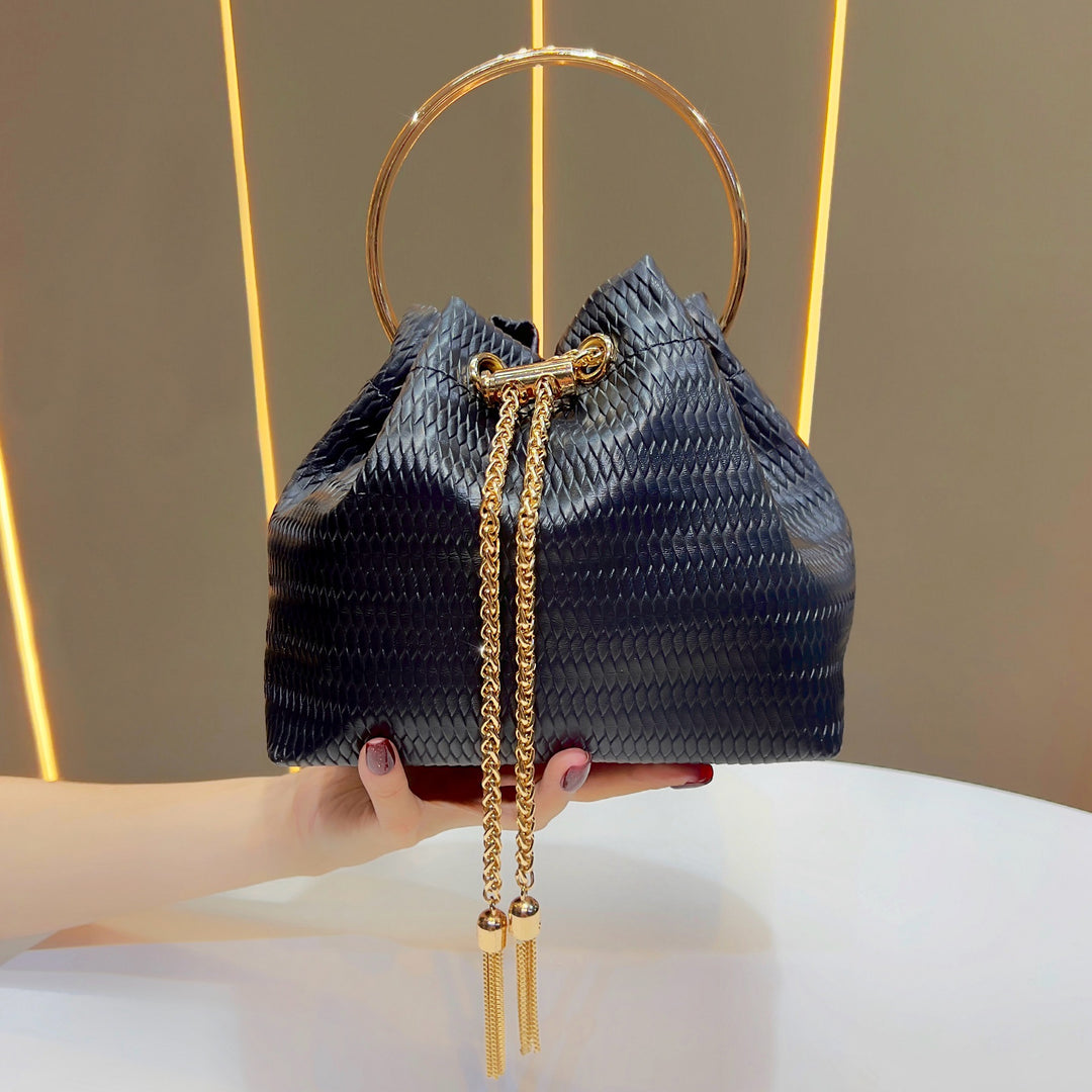 Decorative Ring-Handled Evening Bag
