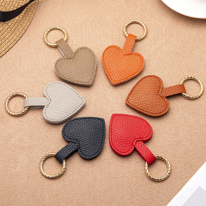 Heart-Shaped Leather Keychain Kalsten
