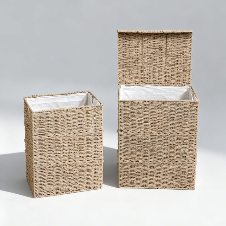 High-quality laundry basket with lid and handles Kalsten