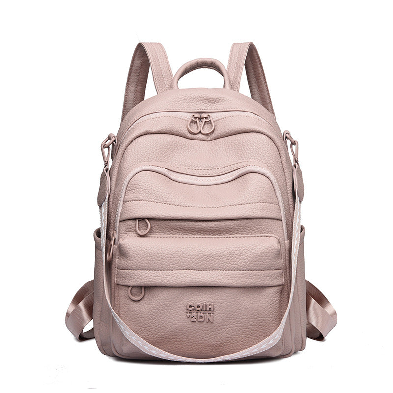 Leather Multi-Compartment Backpack Kalsten