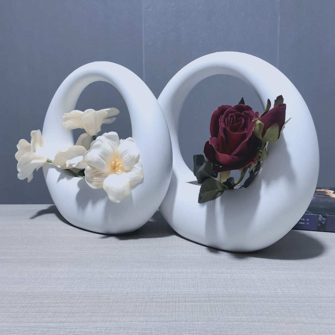 Modern Circular Decorative Planter Kalsten