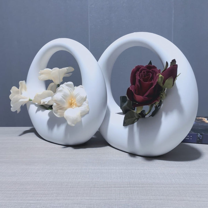 Modern Circular Decorative Planter Kalsten