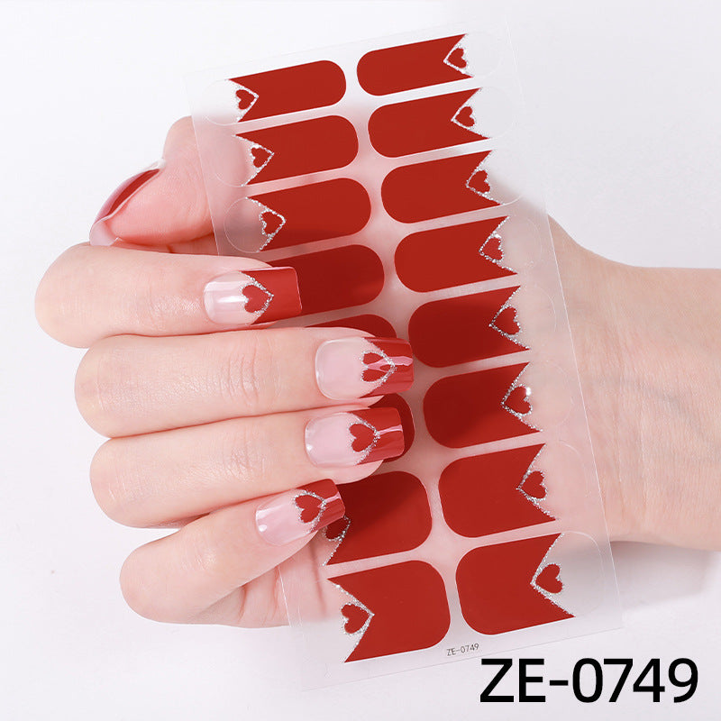 Elegant Glitter Accent Nail Wraps