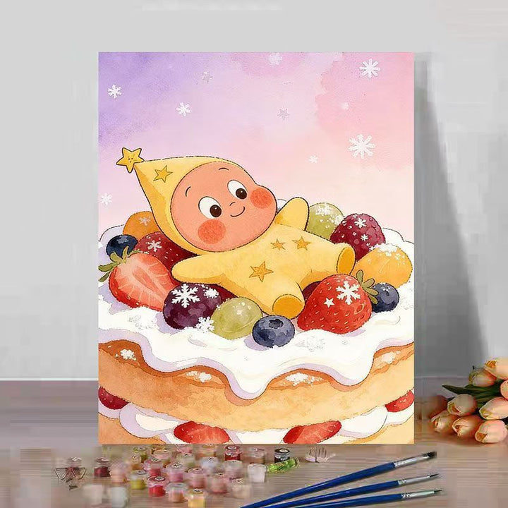 Cute Dessert-Themed Canvas Art Print Kalsten