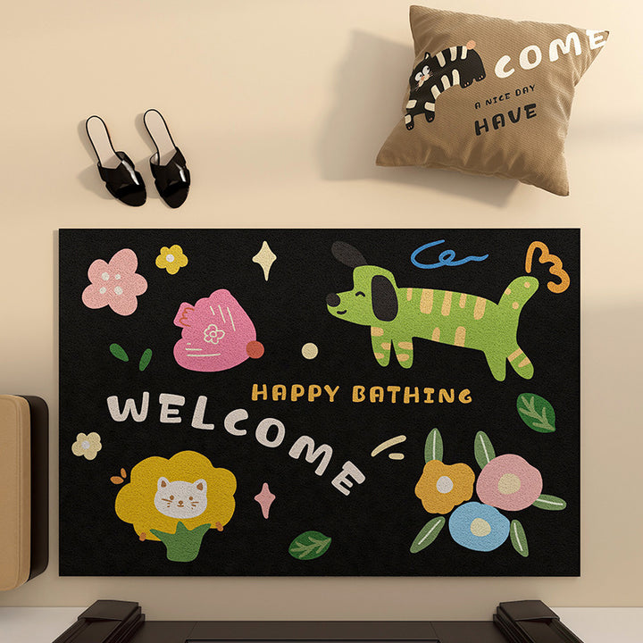 Playful Animal-Themed Bath Mat