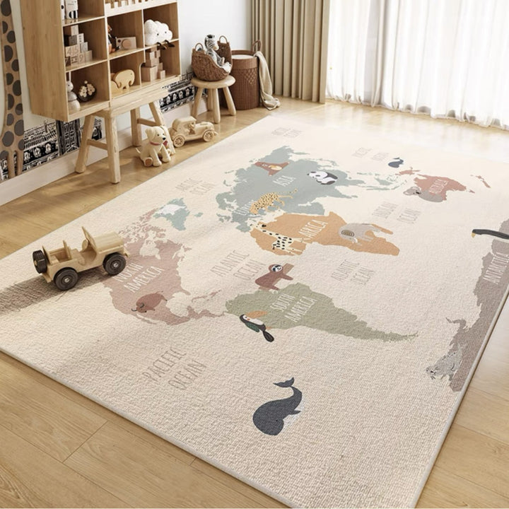 Educational Circus-Themed Area Rug