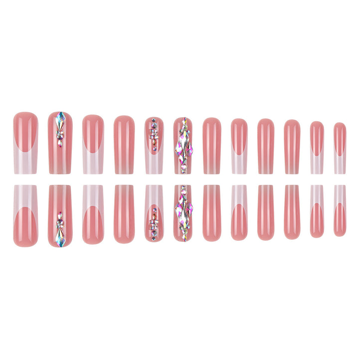 Glamorous Rhinestone-Embellished Press-On Nail Set Kalsten