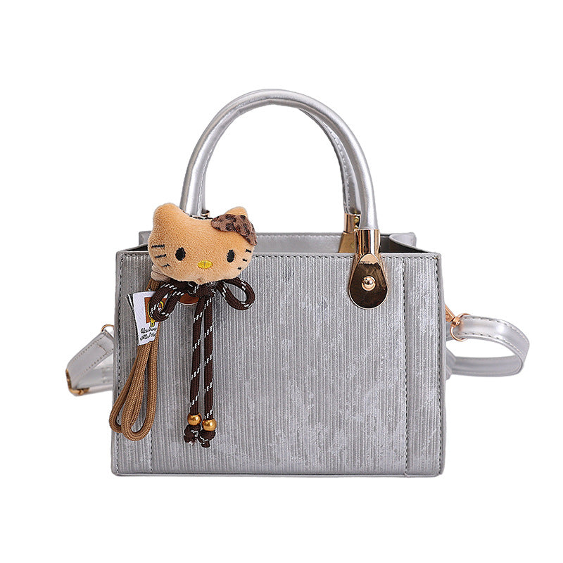 Elegant Textured Handheld Shoulder Bag