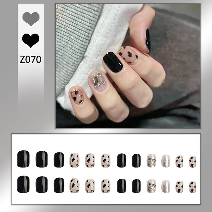 Artistic Press-On Nail Set with Unique Patterns