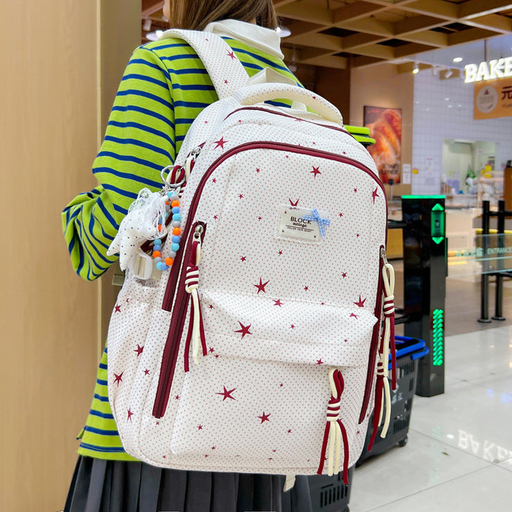 Stylish Star-Embellished Multi-Functional Backpack Kalsten