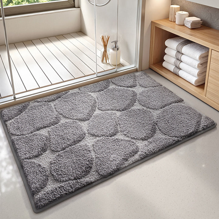 Plush Textured Bath Mat Kalsten
