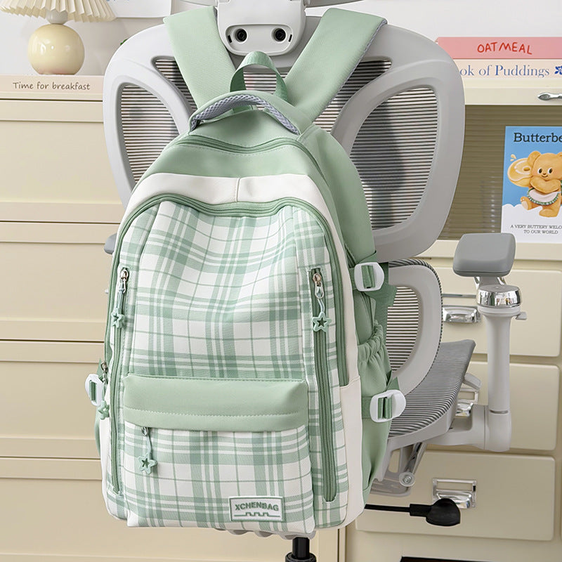 Stylish Checkered Patterned Backpack Kalsten