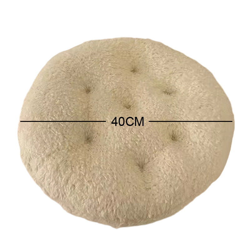 Plush Round Floor Cushion Kalsten