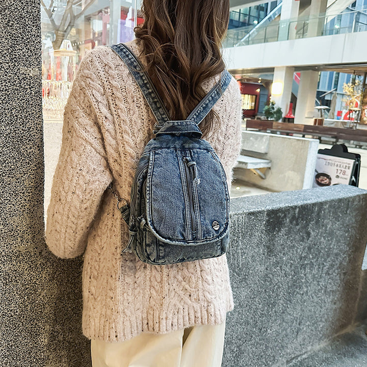 Compact Denim Sling Backpack Kalsten
