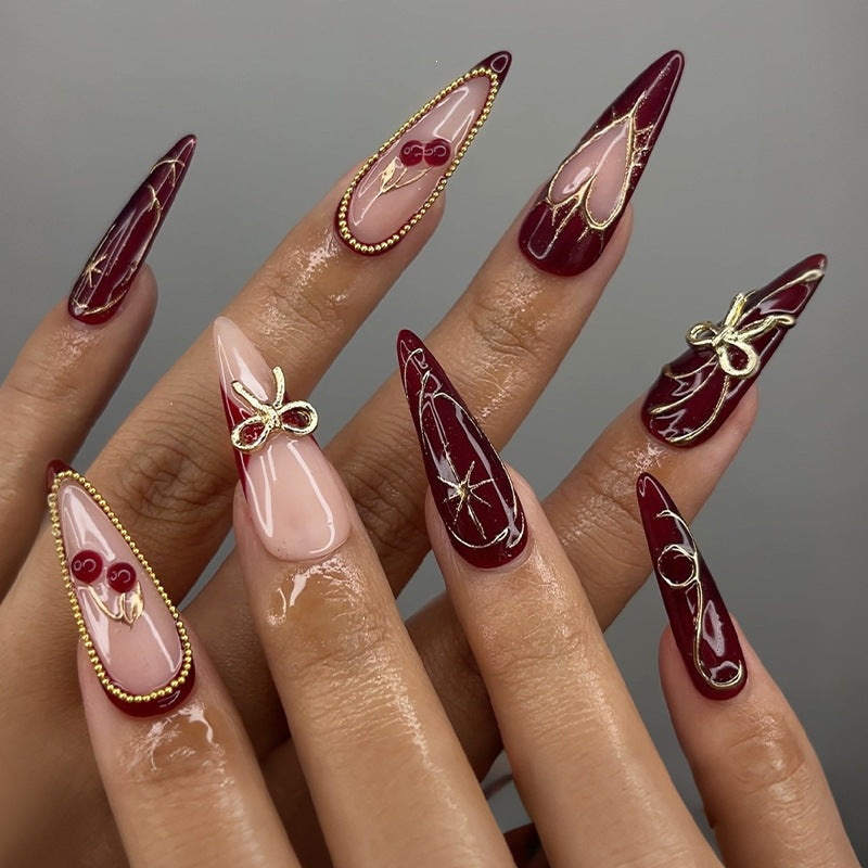 Creative nail art set with glitter accents and elegant decorations Kalsten
