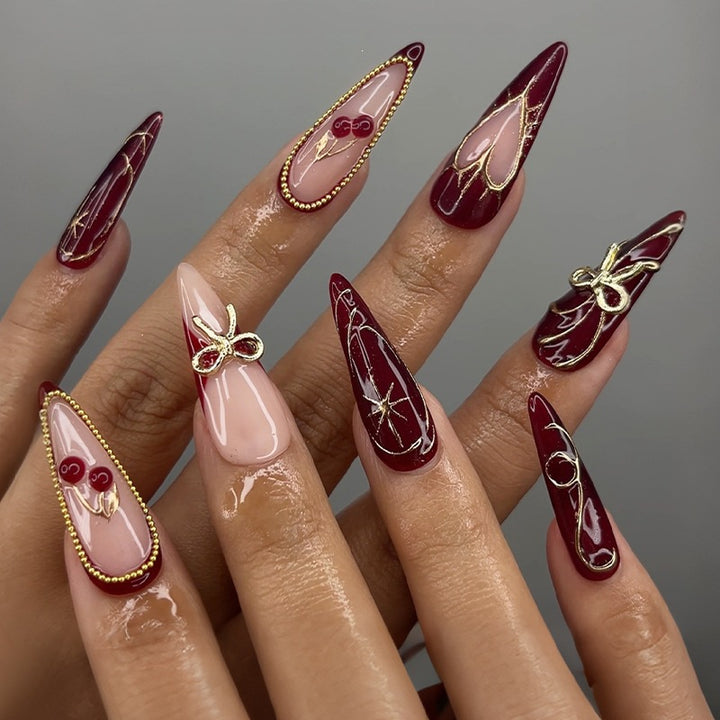 Creative nail art set with glitter accents and elegant decorations Kalsten
