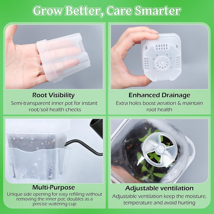 Self-Watering Seed Starting Pot Set Kalsten