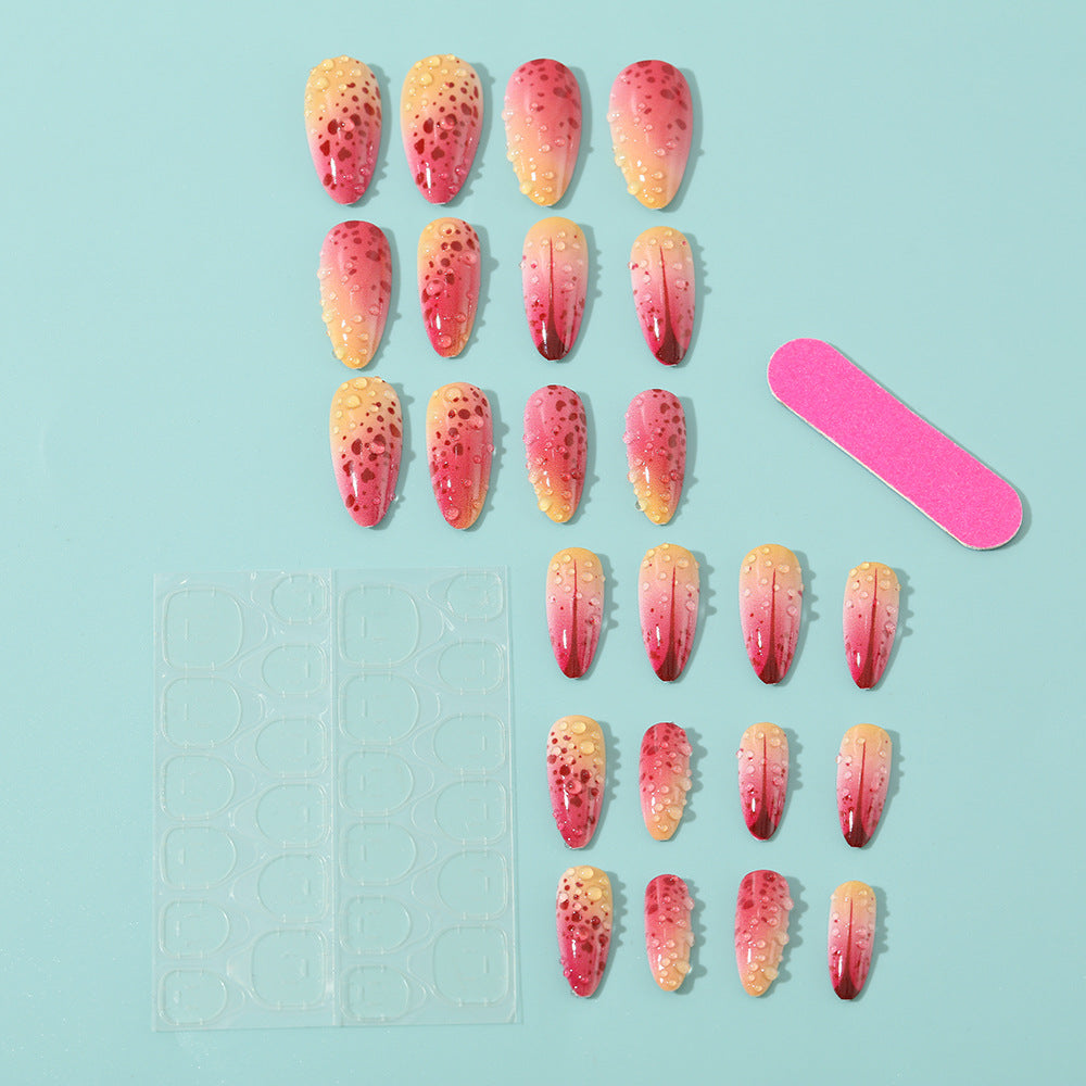Creative artificial nails with appealing ombre and glitter effects Kalsten