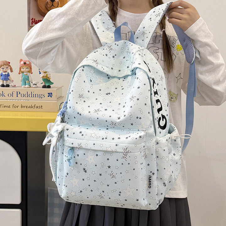 Stylish Star-Patterned School Backpack Kalsten