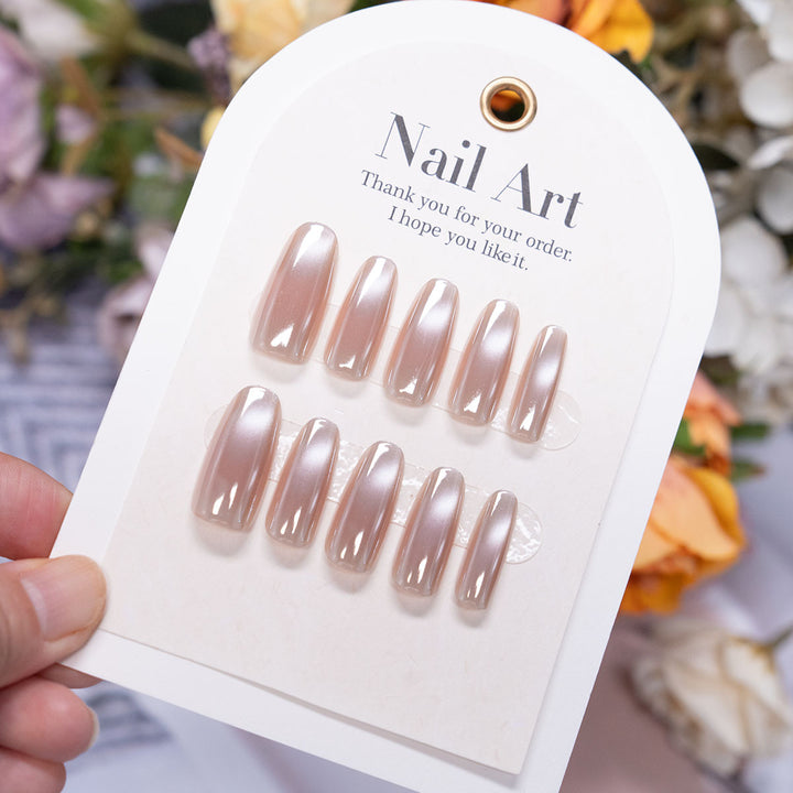 Glossy Natural Finish Press-On Nails