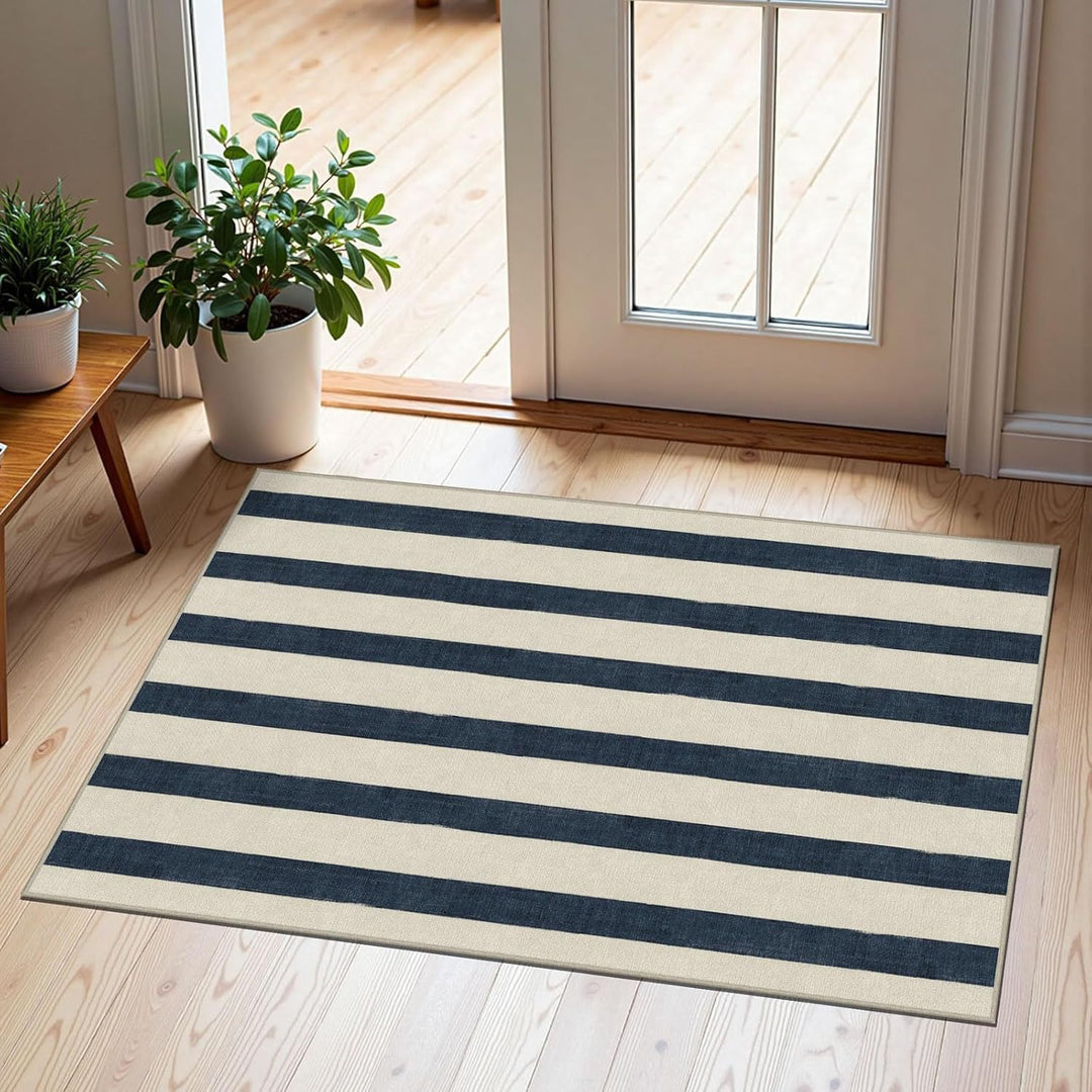 Striped Indoor Area Rug Kalsten